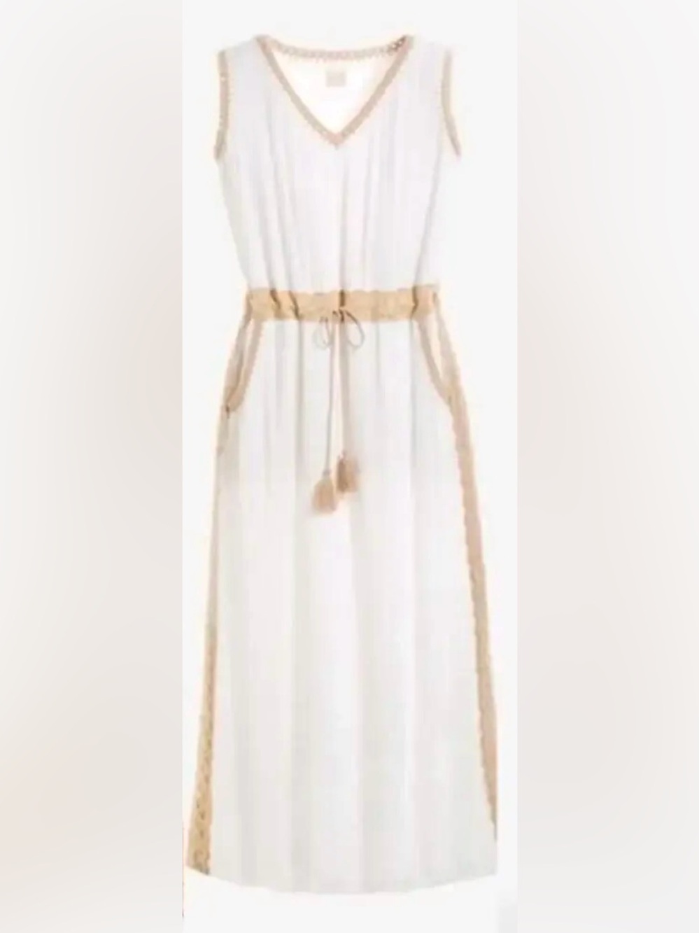 Chicos White Grecian Maxi Dress